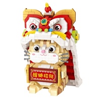 LOZ BLOCK jouets éducatifs bloc de construction culture chinoise danse lion diamant jouets blocs de construction