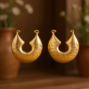 Pendientes de Aro con Forma de Gota de Agua, Chapados en Oro, Unisex, Joyería de Moda, Aleación, Color Oro Blanco - Product Image 2