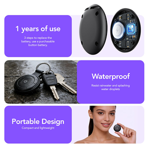 Localizador GPS de Doble Sistema, Resistente al Agua, con Alarma Antipérdida para Niños y Localizador para Personas Mayores, Buscador de Carteras a Prueba de Agua de Plástico - Product Image 5