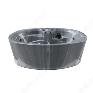 新款2人便携式户外灰色水疗浴缸热水浴缸，带壁虎控制面板按摩浴缸和漩涡浴缸