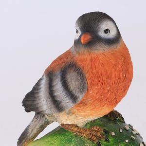 Figurine élégante en résine Redeco, <span class=keywords><strong>oiseau</strong></span> de la forêt sur champignon, design de micro-paysage, détails peints à la main pour la décoration de jardin - Product Image 4