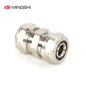 Raccords de Compression en <span class=keywords><strong>cuivre</strong></span> nickelé pour tuyaux multicouches en aluminium et plastique, raccords de Compression en laiton - Product Image 3