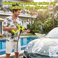 Alat Cuci Mobil Tanpa Kabel Brushless DIY Hemat Biaya, Portabel, Baterai Lithium Isi Ulang, Pistol Semprot Tekanan Tinggi