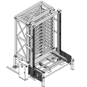 Torre de Almacenamiento de <span class=keywords><strong>Chapa</strong></span> Metálica de Una Columna con Elevador que Entrega Estantes Directamente al Operador - Product Image 1