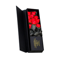Nouveau design de boîtes de cœur de bouquet de fleuriste avec nœuds en satin Boîte cadeau de bouquet de fleurs I Love Mom