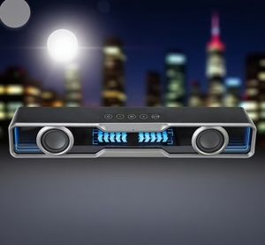 2025ใหม่ลำโพงคอมพิวเตอร์พื้นผิวกระจกซาวด์บาร์ USB <span class=keywords><strong>ซับ</strong></span>วูฟเฟอร์5.4พร้อมไมโครโฟนไฟ RGB ในตัวสำหรับแล็ปท็อปพีซี - Product Image 1