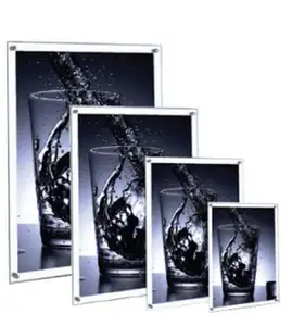 OEM Crystal Light frame for advertising with battery powered led light box thickness very slim for marketing advertising