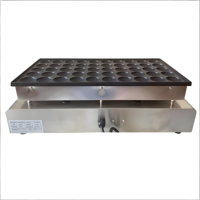 Machine à dorayaki commerciale 50 trous, machine à mini-muffins/gaufres/snacks circulaire, chauffage électrique 850W*2, acier inoxydable 201, crêpes