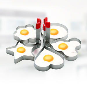 Anillos para Huevos de Acero Inoxidable Antiadherentes con Forma de Corazón, Flor y Estrella, Diferentes Formas, con Mango de Silicona, Venta al por Mayor - Product Image 6