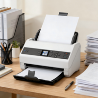 Scanner de documents couleur continu haute vitesse Epson DS-870 CIS ADF recto-verso, corps blanc, garantie 1 an, interface USB pour bureau