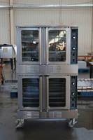 Four à convection électrique commercial à double niveau, pour comptoir, à air chaud, pour boulangerie, pâtisserie, pizza, poulet rôti