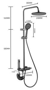 Robinet de douche mural moderne en laiton chromé poli à poignée unique avec jet pluie et valve céramique à débit contrôlé pour hôtel et hôpital - Vente chaude - Product Image 6