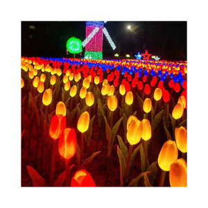 Lámpara de Jardín LED con Forma de Tulipán, Iluminación Decorativa para Exteriores, Lámpara de Césped, Lámpara de Patio, Control Remoto, Cuerpo de Plástico, 50000 - Product Image 3