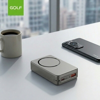 Batterie externe portable avec câble, vente en gros, affichage numérique LCD, charge rapide 20W, batterie externe sans fil magnétique 10000mAh
