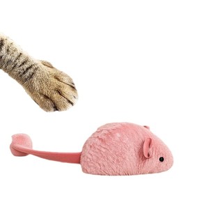 Plush <b>Mouse</b> Cat Toy Pink Rechargeable Interactive Pet Toy For Cats - Product Image 5