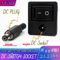 Avec interrupteur Led 12V alimentation AC/DC/femelle/prise/prise/prise/adaptateur/connecteur