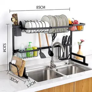Toptan mutfak dolabı tasarım tabak raf-Bulaşık dolabı depolama mutfak döner raf mutfak düzenleyici raf kullanılan tasarımcı plaka süzgeç demir bulaşıklık