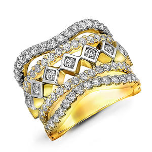 Bague en diamant F290 en or jaune, diamants naturels taille princesse, bijoux de mariage pour femmes, couleur G - Product Image 1