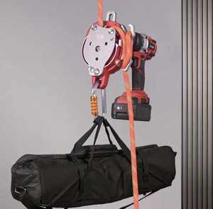 Palan à chenilles à corde électrique 200KG avec poulie actionnée par perceuse antichute pour le travail aérien d'escalade - Product Image 3