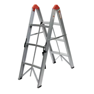 Easy foldable lightweight aluminium multi purpose function folding domestic use portable step ladder stick ladder folding ladder