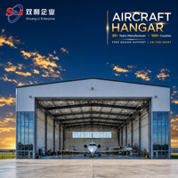 Hangar en acier à grande portée sur mesure, structure métallique industrielle préfabriquée, hangar d'avion haute résistance, hangar de stockage