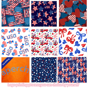 Loveda Custom Private Label Mujeres Ripped Frayed Jean Chaquetas 4 de <span class=keywords><strong>Julio</strong></span> Botón Abajo Bandera Americana Imprimir Chaquetas de mezclilla - Product Image 6