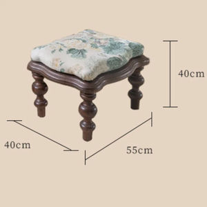 Fauteuil vintage français à motifs floraux, en bois massif, avec tissu rétro, pour salon, chambre ou décoration de villa - Product Image 3