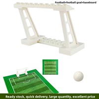 Bloques de Construcción Compatibles ABS de 40 Piezas, Balón de Fútbol, Aro de Baloncesto, Juguetes Deportivos MOC, DIY, 0-3 Meses