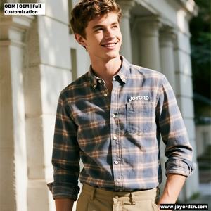 Botón de manga larga Pearl Snap Western Button up Camisas Button Down Shirt Fabricante Cowboy Outfits Hombres Plaid Franela Camisas - Product Image 1