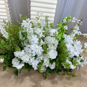 Arrangement d'<span class=keywords><strong>arche</strong></span> de mariage carré <span class=keywords><strong>en</strong></span> <span class=keywords><strong>bois</strong></span> Bouquet artificiel <span class=keywords><strong>vert</strong></span> pour toile de fond - Product Image 6