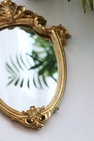 Miroir Acrylique Vintage Antique Décoratif Salon Meubles Maquillage Or Verre De Luxe Décor À La Maison Vanité Mur Salle De Bains Miroir