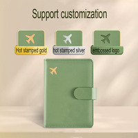 Portefeuille de voyage en cuir RFID personnalisé Unai avec logo sérigraphié, fenêtre d'identification, multi-usages, sans fermeture, vente en gros