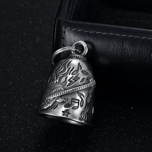 Llavero de Campana con Símbolo Musical de Guitarra en Acero Inoxidable, Unisex, para Uso Diario, Estilo Retro - Product Image 3