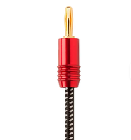 Câble audio haut de gamme avec fiches bananes, gaine PVC, 1m, 2m, 3m, 5m, pour enceintes Hi-Fi