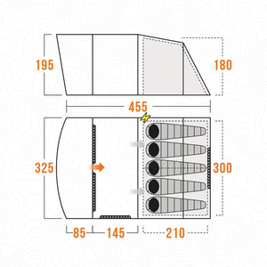 Carpa Familiar Espaciosa y Fácil de Instalar para 5 Personas |   <span class=keywords><strong>Sierra</strong></span> 500 con Gran Espacio de Almacenamiento - Product Image 2