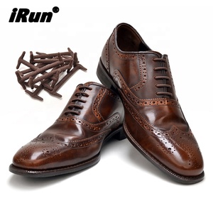 Meimirun − lacets de <span class=keywords><strong>chaussure</strong></span> en caoutchouc et Silicone, marron, sans nœud, pour hommes - Product Image 1