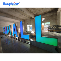 Usine personnalisée 3D grandes lettres signes parc de la ville debout géant lumière Alphabet lettre debout signe publicité solaire