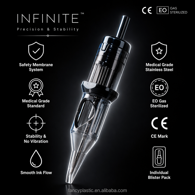 Ready to Ship Infinite Tattoo Cartridge Needle 316 Stainless Steel Permanent Makeup for Eyebrow & Body Art