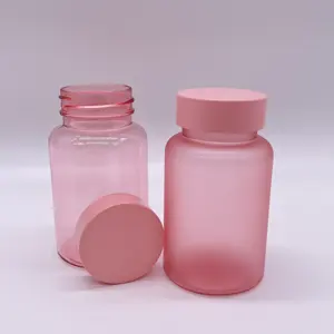 Botella de plástico mate con tapón de rosca para Cápsula de pastillas, recipiente de medicina personalizado, 120ml, 4oz