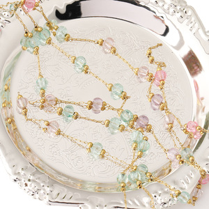 Handmade Glass <b>Bead</b> Chain Green Color Crystal Rhinestone Women's Fashion <b>Bracelet</b> Jewelry Accessory - Product Image 1