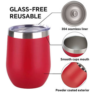 Vaso Térmico Personalizado de Acero Inoxidable con Aislamiento al Vacío de Doble Pared, 12 oz, Forma de Huevo, para Café/Vino/Cerveza - Product Image 2