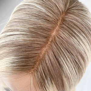 Perruque Lace Front de Luxe en Cheveux Vierges, Personnalisée, avec Balayage Brun et Doré - Product Image 5