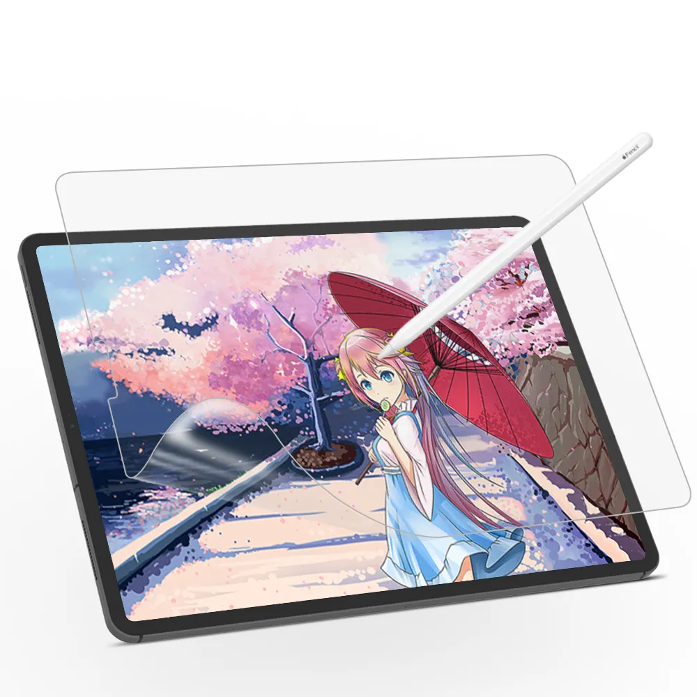LFD493 temizle kağıt hissediyorum doku ekran koruyucu anti-parlama el yazısı film için iPad Pro 12.9 boyama eskiz ekran koruyucu