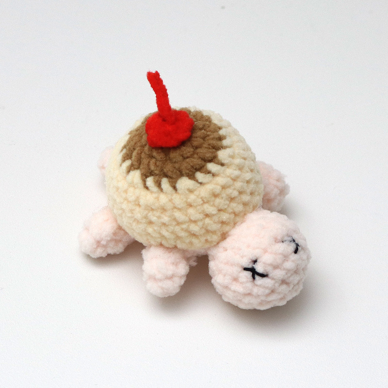 Tortuga terrestre amarillo claro cuerpo pequeño acrílico lindo premium