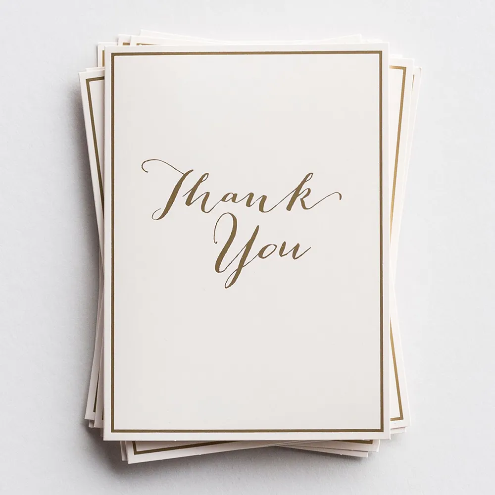 Fantezi özel dokulu kağıt özel altın folyo teşekkürler hediye kartı yazısı tebrik kartları