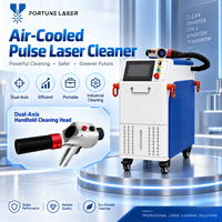 Nettoyeur laser à fibre pulsée industriel 200W 300W 500W refroidi par air, système portable 2D pour le nettoyage des peintures oxydées et des surfaces