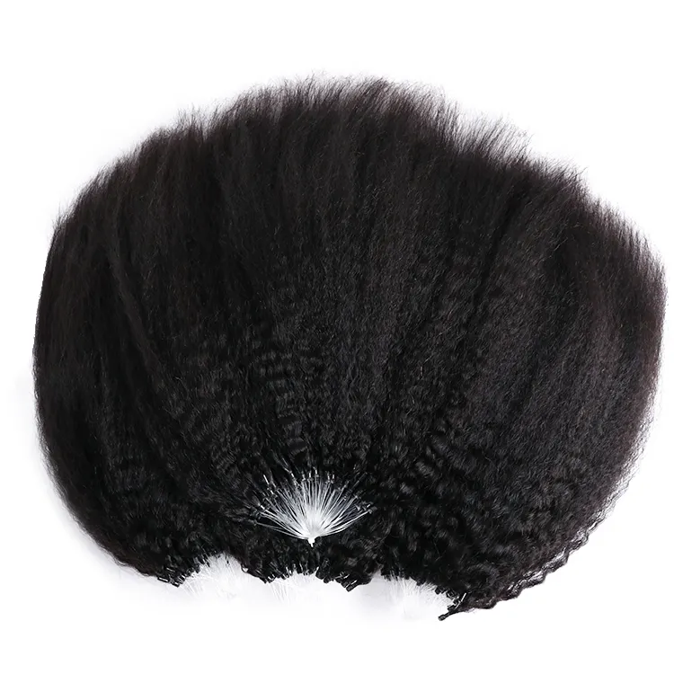 Top quality micro loop ring hair extensions human double drawn raw cuticle aligend virgin Cambodian micro ring loop hair