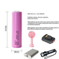 Baterai IMR 18650 35E Baru Asli 3500mAh 3.7V Sel Isi Ulang Daya Tinggi LiNiMnCoO2 Katoda 1200 Siklus untuk Senter