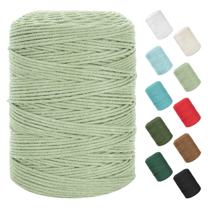 Cordon tressé torsadé en gros 3MM Corde en coton recyclé pour le bricolage - Product Image 3