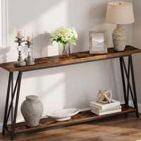 Console d'entrée moderne en bois massif convertible à 5 niveaux, meuble étroit pour la maison
